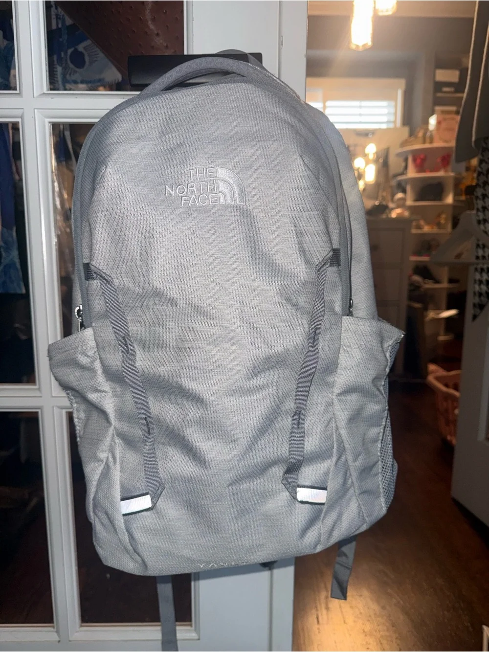 The North Face Light Gray Everyday Backpack with Side Pockets